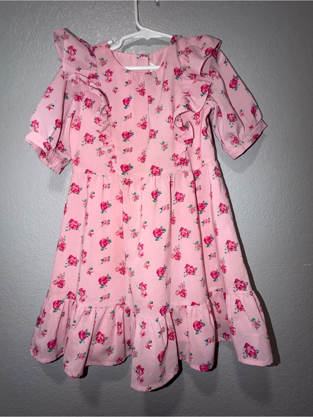 Janie and Jack Girls’ Pink Floral Dress Size 6